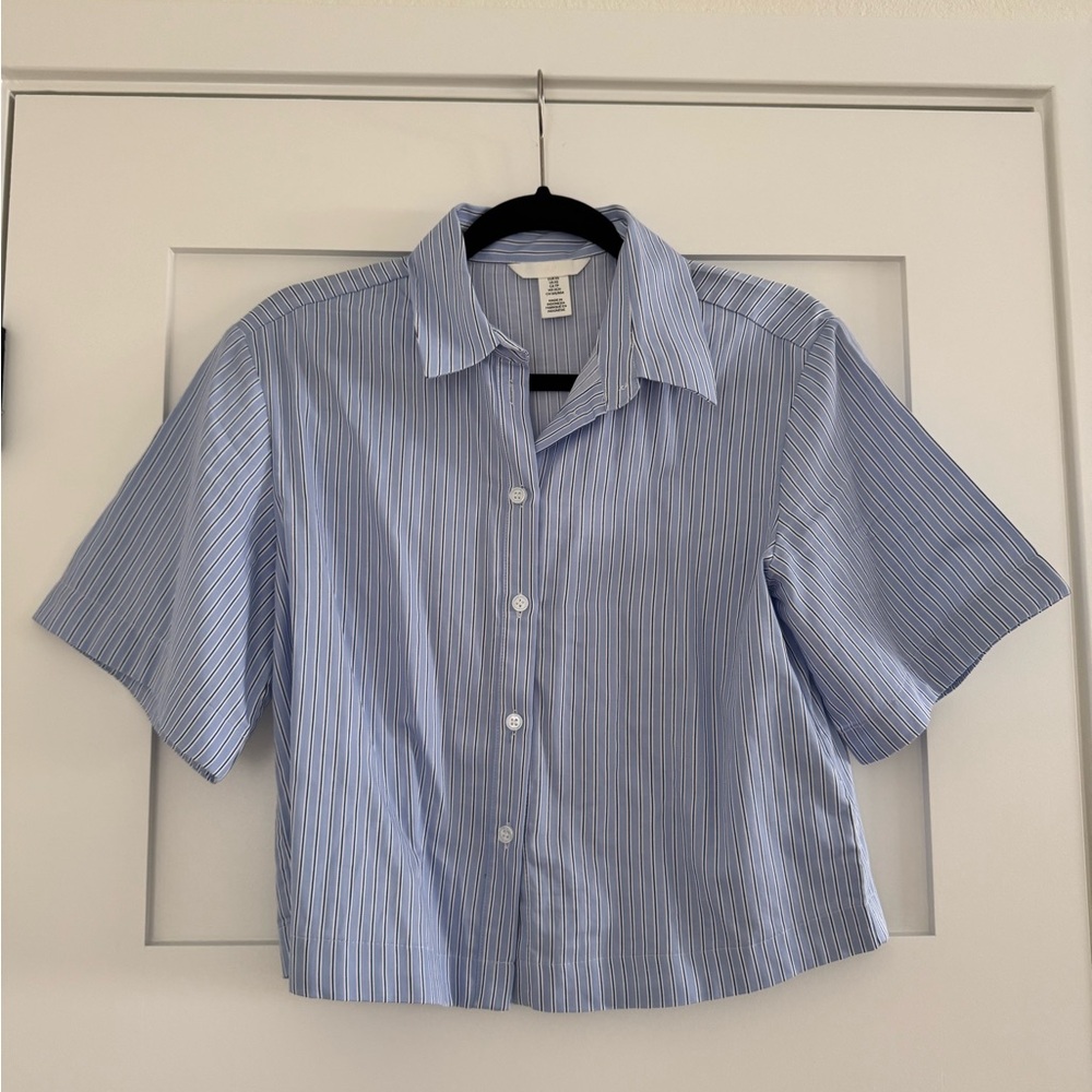 H&M Blue Striped Women's Top